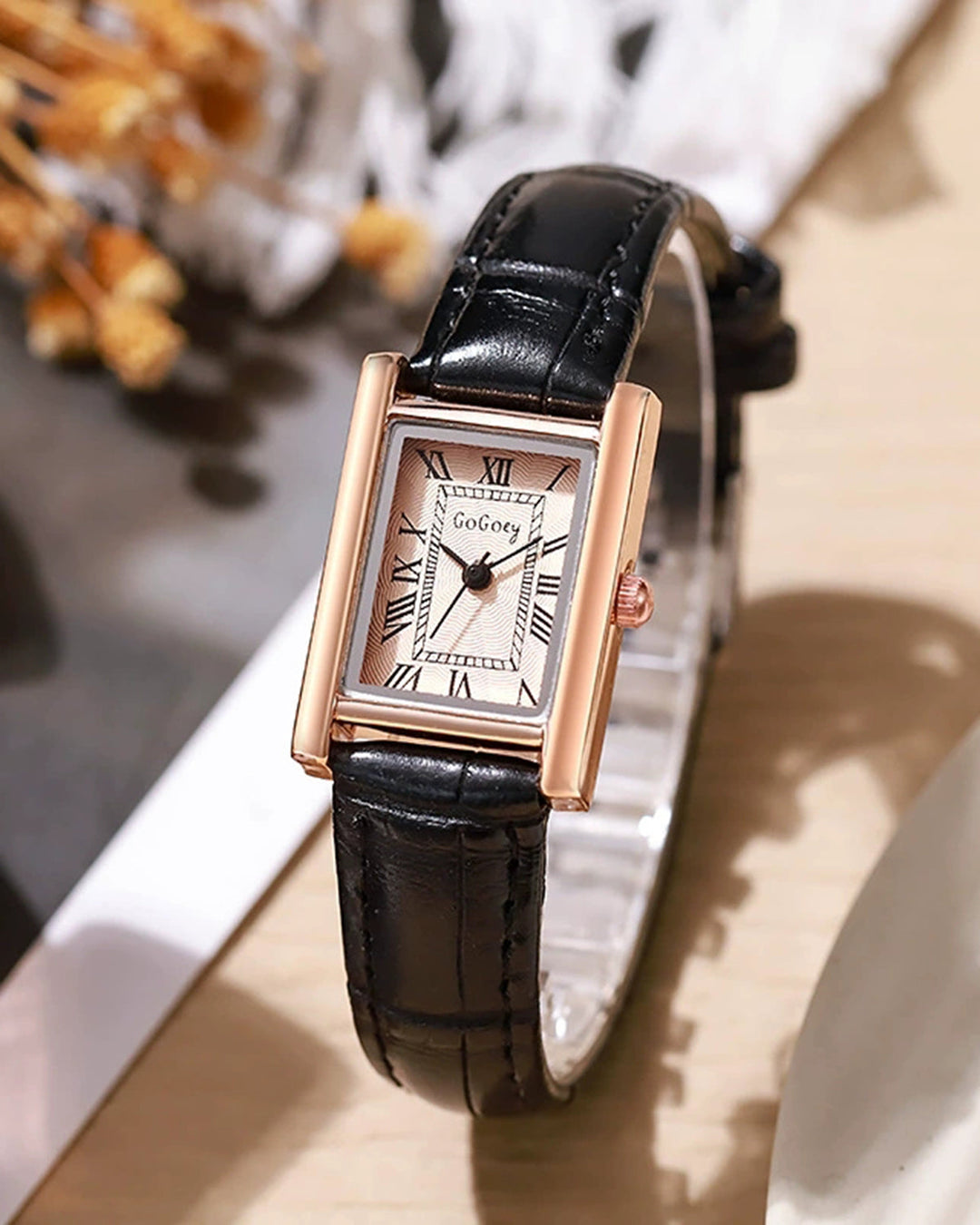SALE | Black PU Leather Strap Quartz Watch