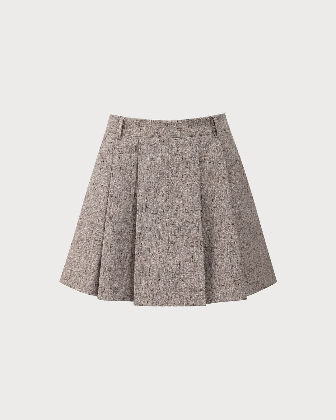 SALE | Mini skirt with pockets and pleats in khaki color