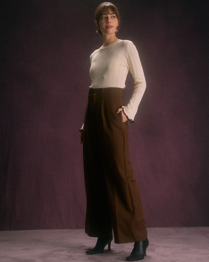 SALE | Pants with slanted pockets and a button for coffee - style and comfort in one look