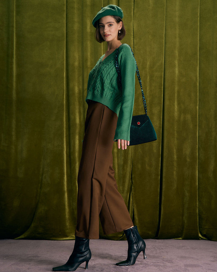 SALE | Pants with slanted pockets and a button for coffee - style and comfort in one look
