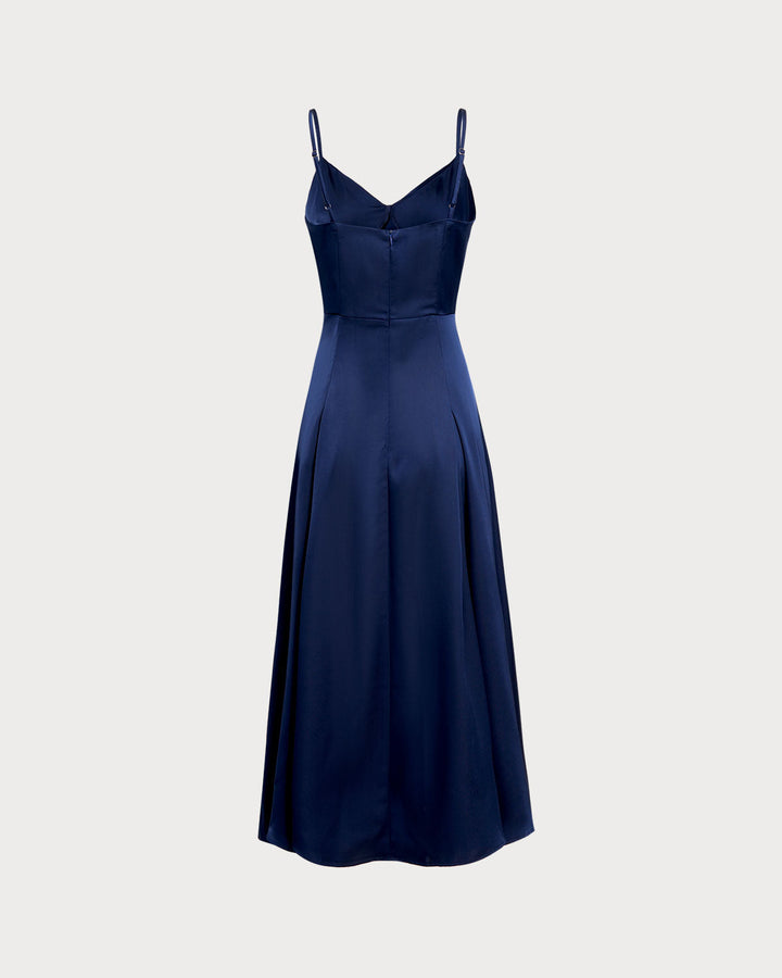 SALE | Navy A-Line Slip Maxi Dress