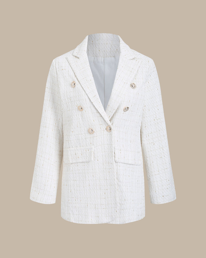 SALE | Beige Double Breasted Blazer