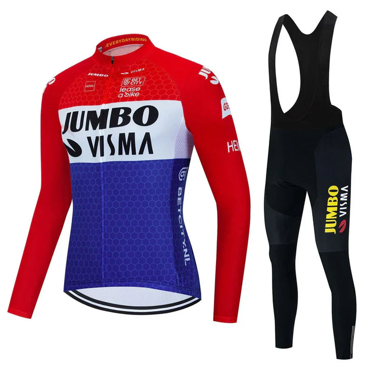 SALE | Jumbo Visma Professional Long Sleeve Cycling Clothing Set for Maximum Performance