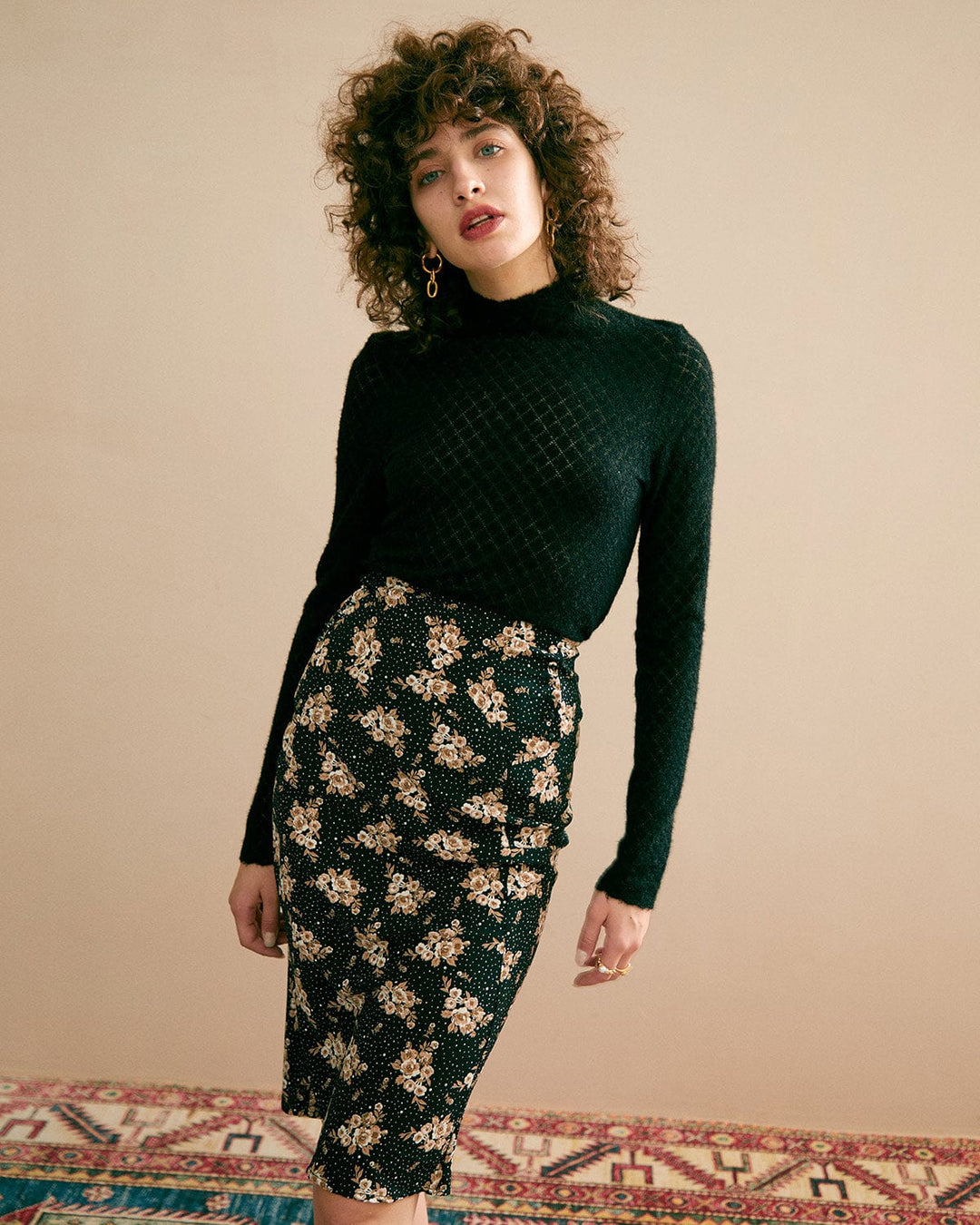 SALE | Transparent floral knit dress for an elegant and lightweight style