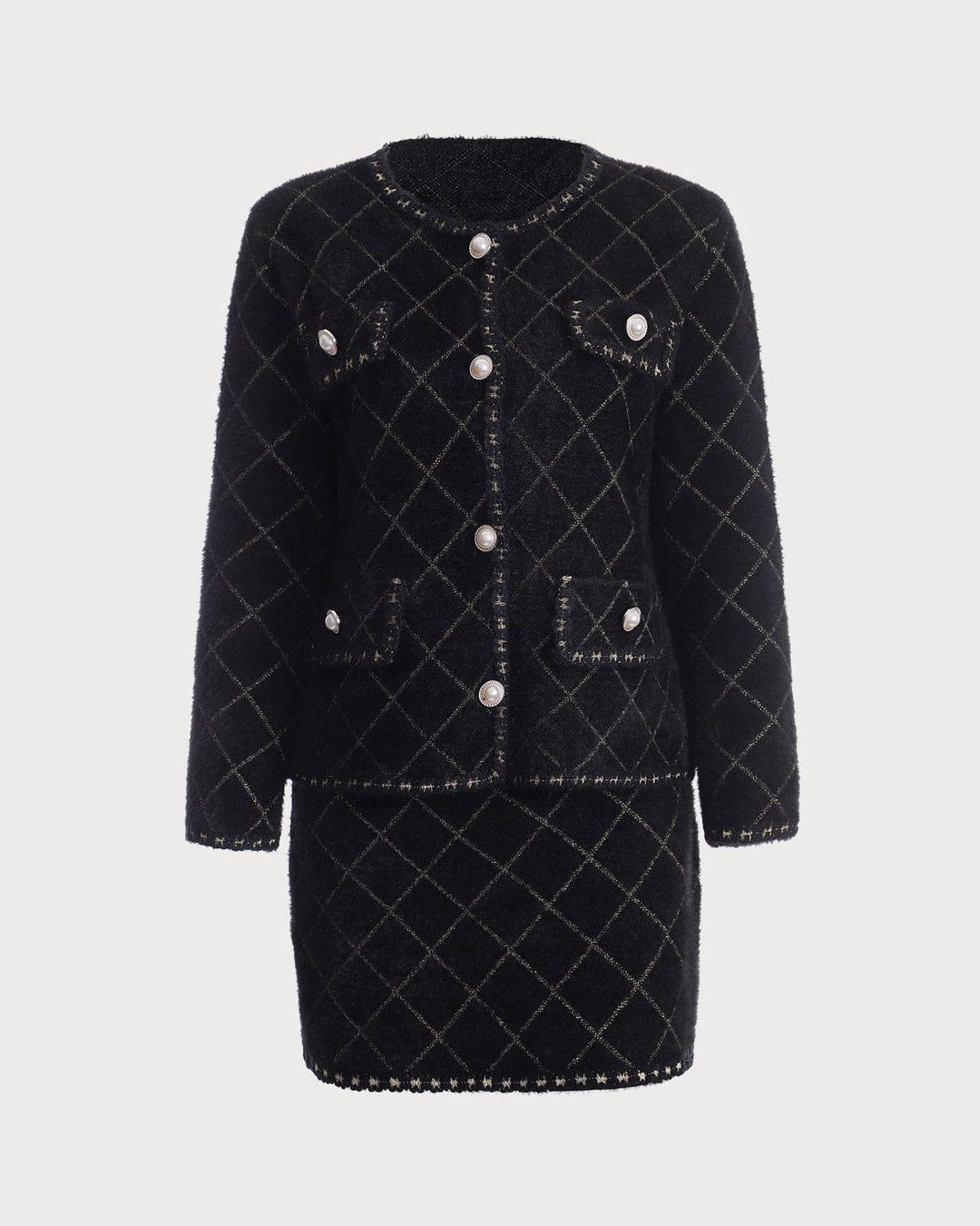 SALE | Breathtaking Ensemble Argyle Cardigan and Mini Skirt