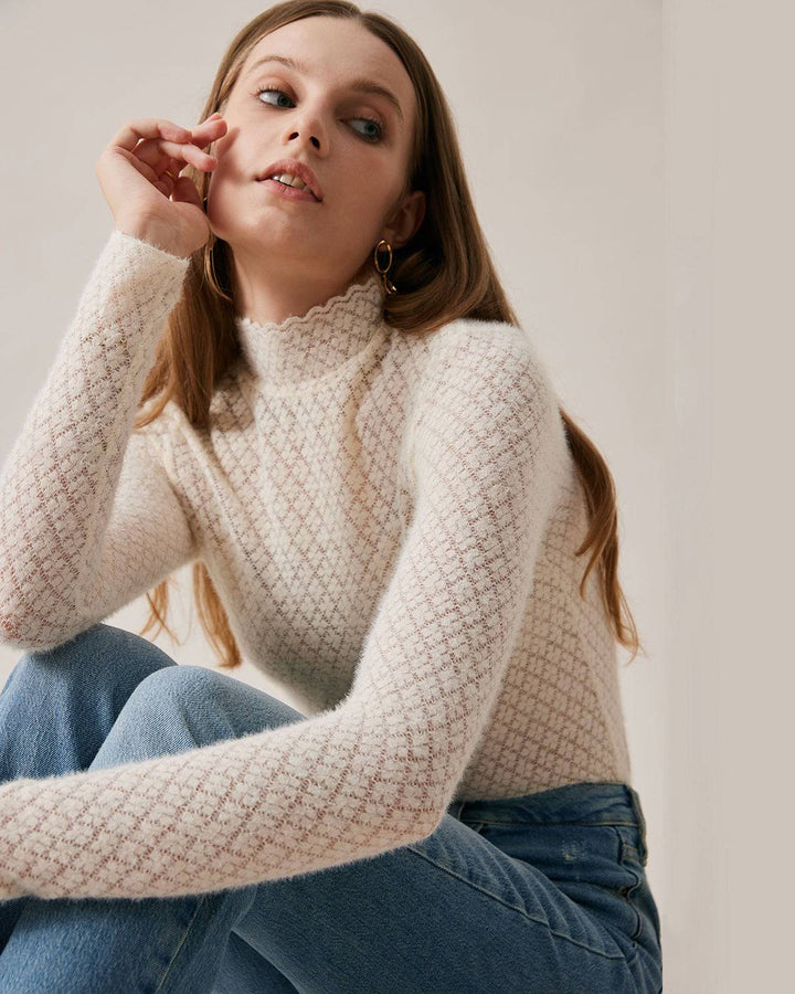 SALE | Transparent floral knit dress for an elegant and lightweight style