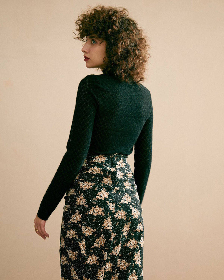 SALE | Transparent floral knit dress for an elegant and lightweight style