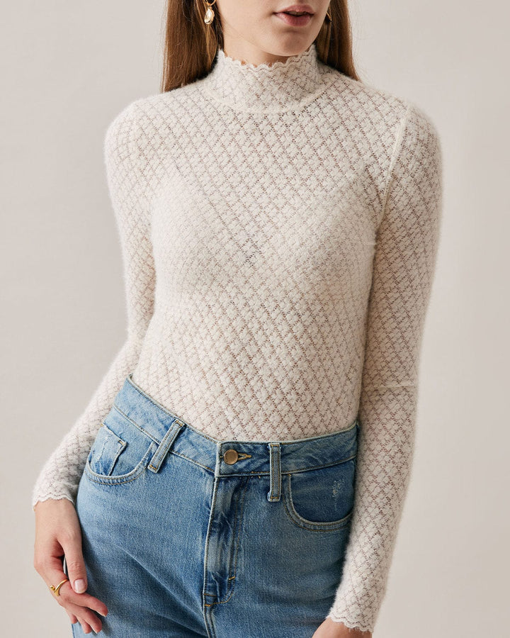 SALE | Transparent floral knit dress for an elegant and lightweight style