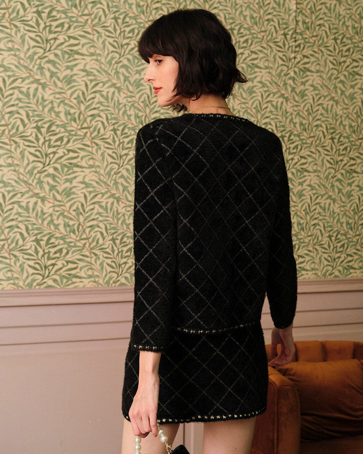 SALE | Breathtaking Ensemble Argyle Cardigan and Mini Skirt