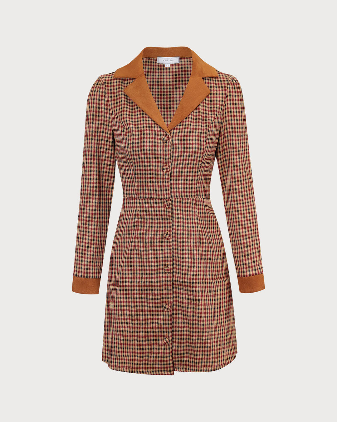 SALE | Mini Suede Plaid Dress with Blended Details