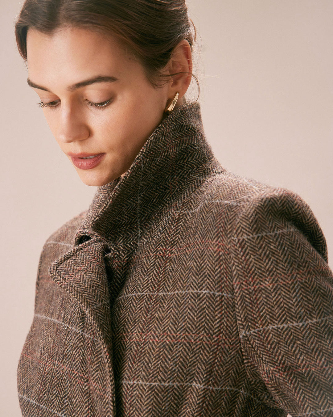 SALE | The Stylish Coffee-Colored Double Breasted Lapel Belted Coat