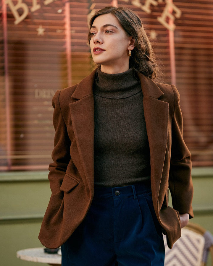 SALE | Elegant blazer with a classic collar and single-button