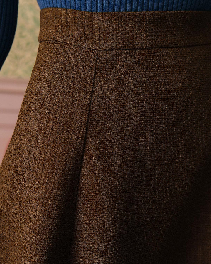 SALE | Elegant High-Waisted Tweed Skirt
