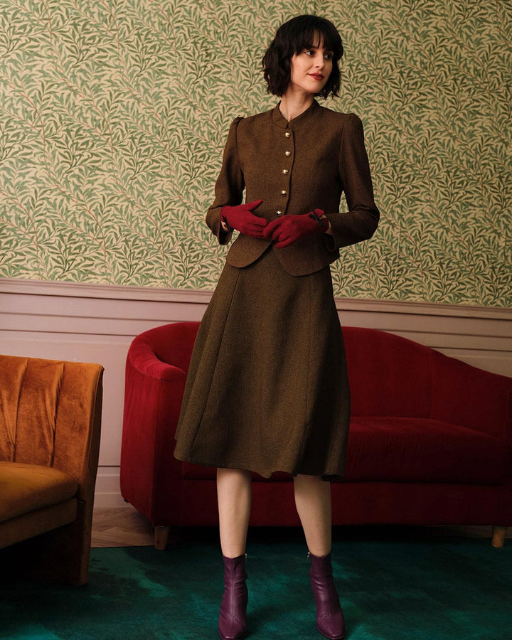 SALE | Elegant High-Waisted Tweed Skirt