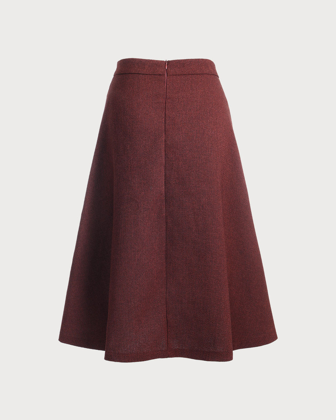 SALE | High-Waisted Tweed Jeans in Burgundy for an Elegant Style
