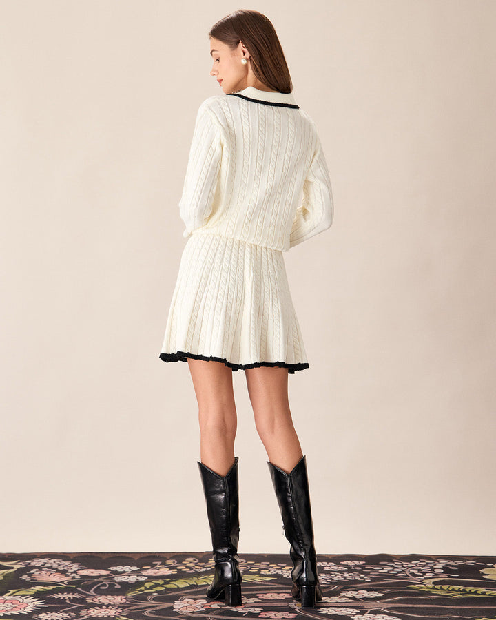 SALE | White Contrast Button Pull for a Stylish and Trendy Look