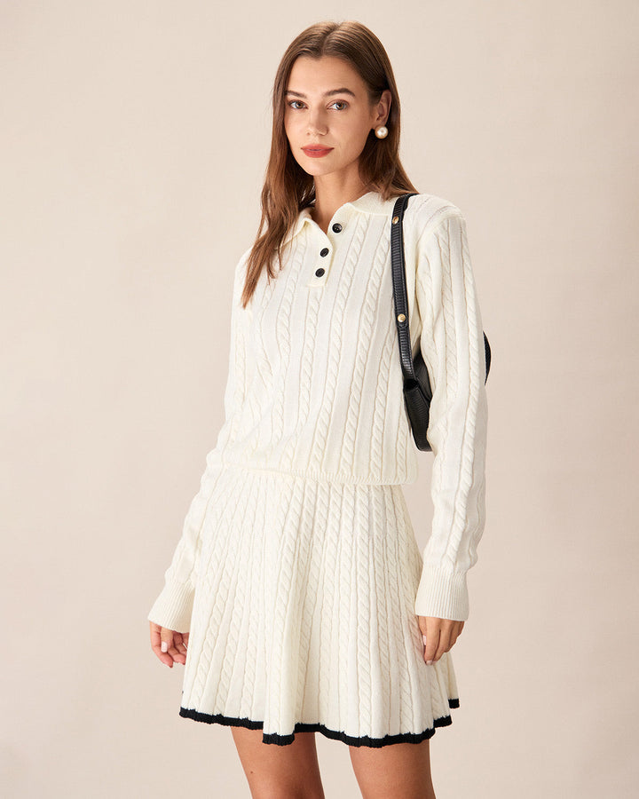 SALE | White Contrast Button Pull for a Stylish and Trendy Look