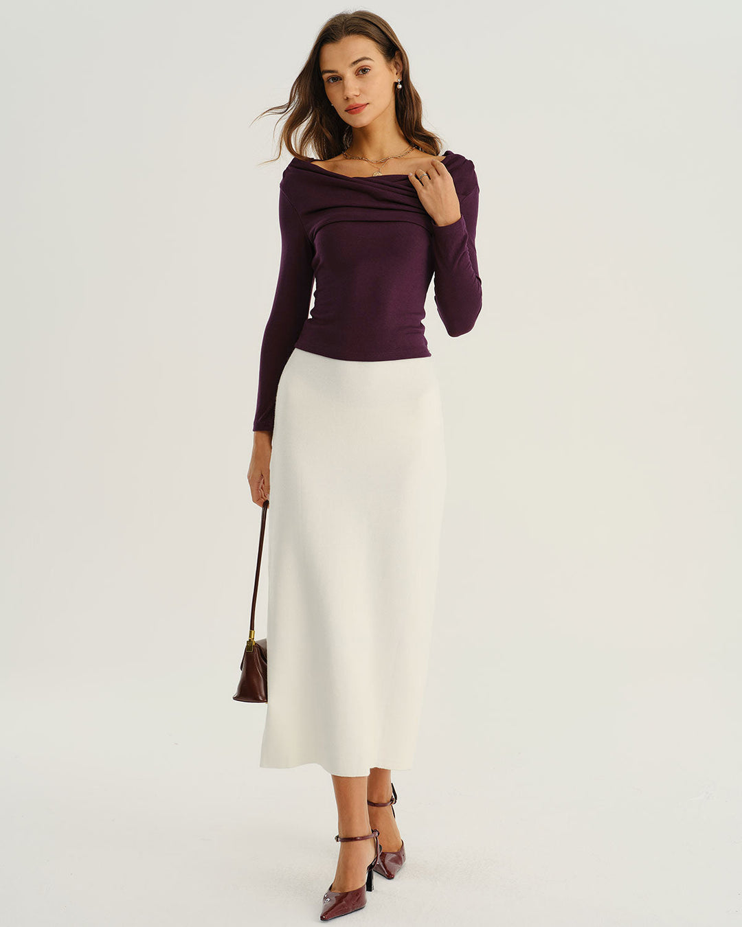 SALE | Purple Asymmetrical Ruched Tee