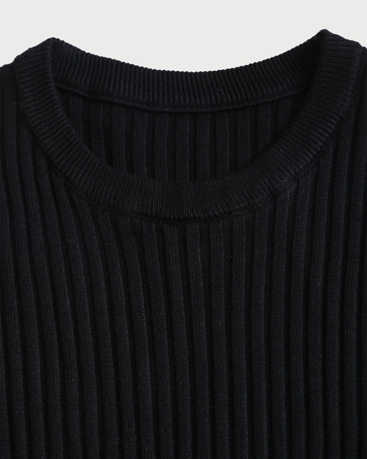 SALE | Black A-Line Ruffle Sweater Dress