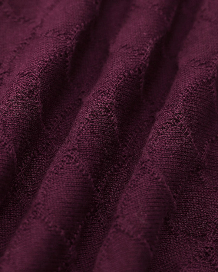 SALE | Purple Pearl Buttons Knit Tee
