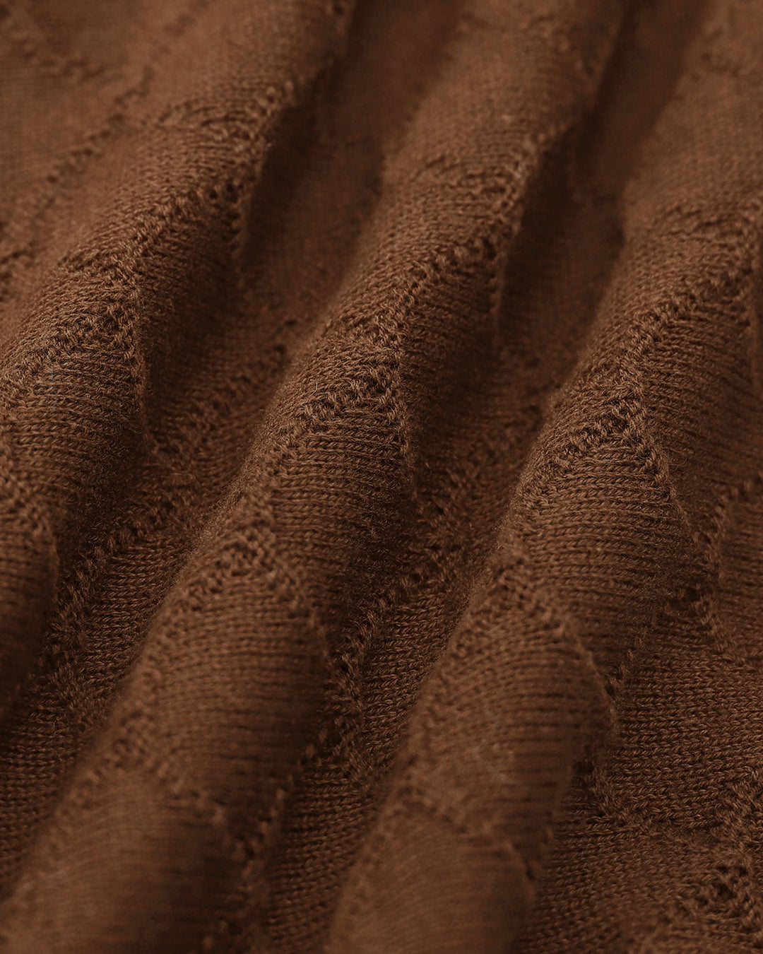 SALE | Brown Pearl Buttons Knit Tee