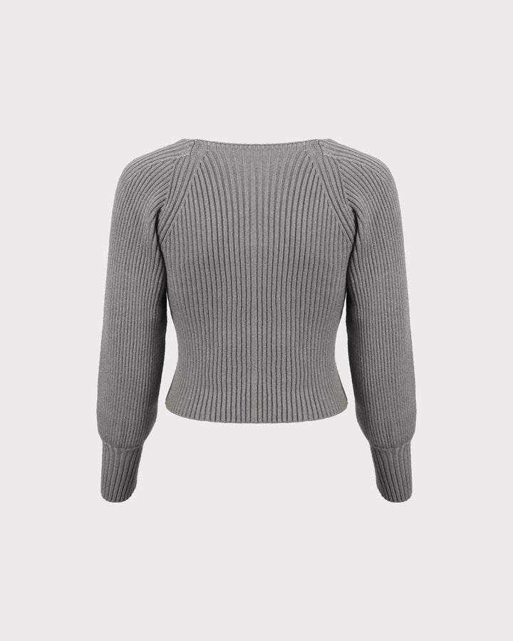 SALE | Grey U Neck Sweater