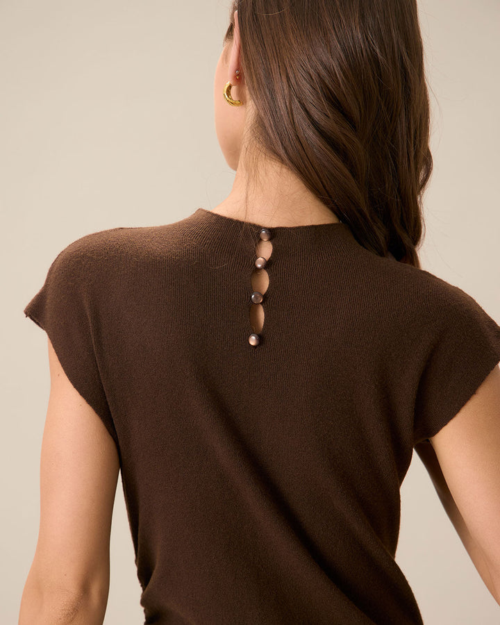 SALE | Coffee Bodycon Reversible Sweater Dress