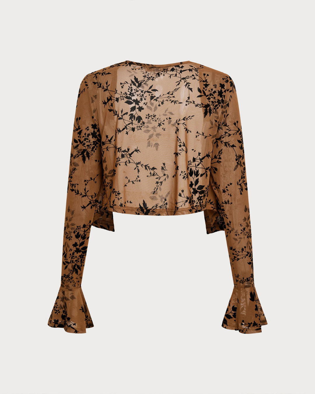 SALE | Brown Floral Two-piece Midi Dress