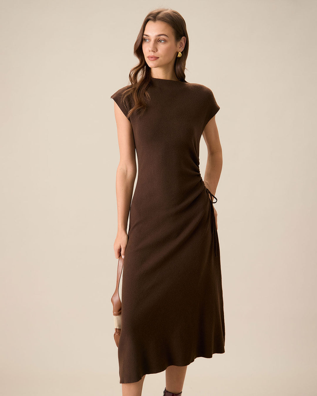 SALE | Coffee Bodycon Reversible Sweater Dress