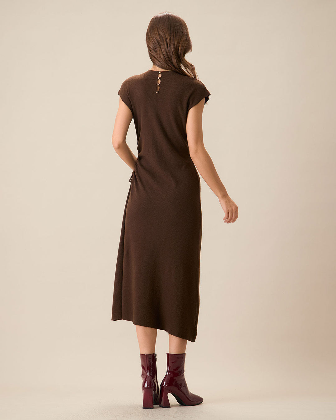 SALE | Coffee Bodycon Reversible Sweater Dress