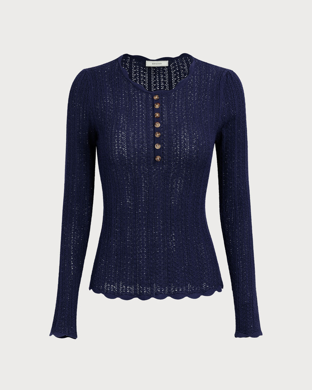 SALE | Blue slim fit round neck sweater