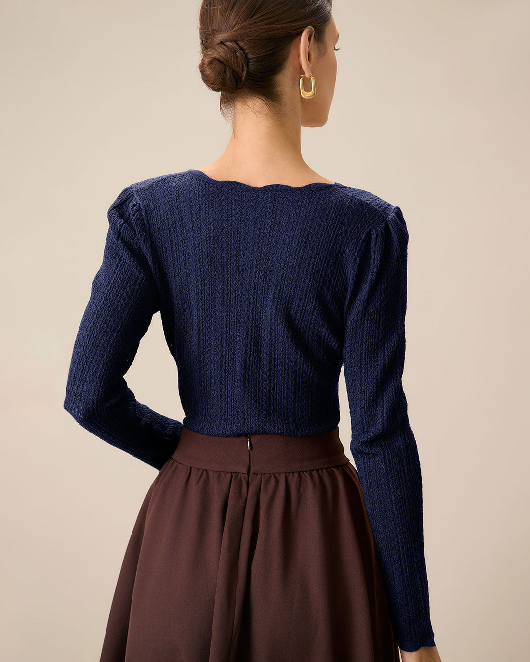 SALE | Blue slim fit round neck sweater