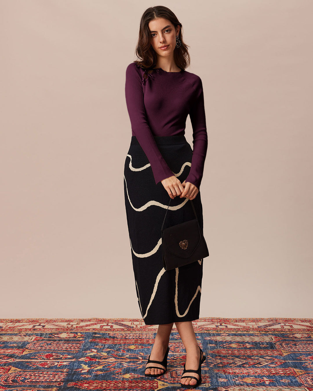 SALE | Purple Bell Sleeve Knit Tee