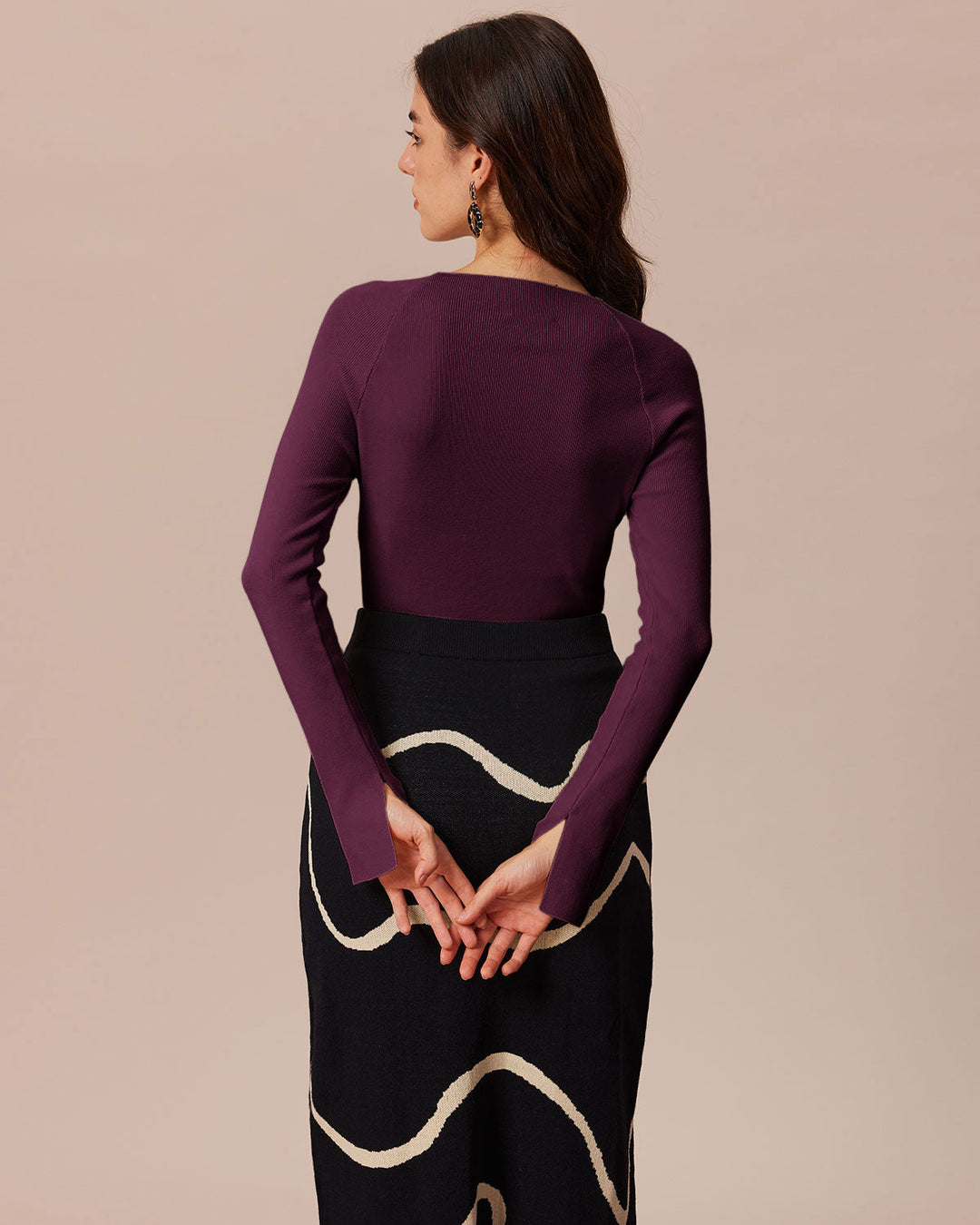 SALE | Purple Bell Sleeve Knit Tee