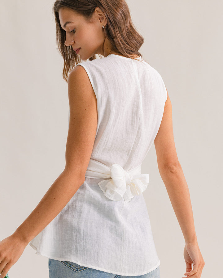 SALE | White Round Neck Tank Top