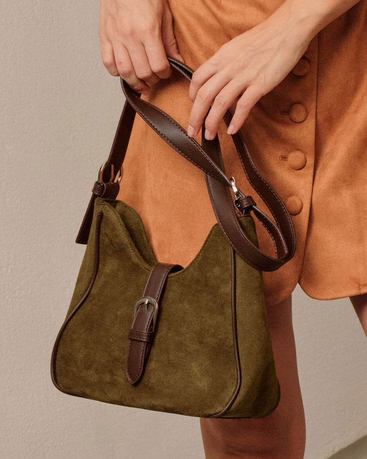 SALE | Brown Suede Shoulder Bag