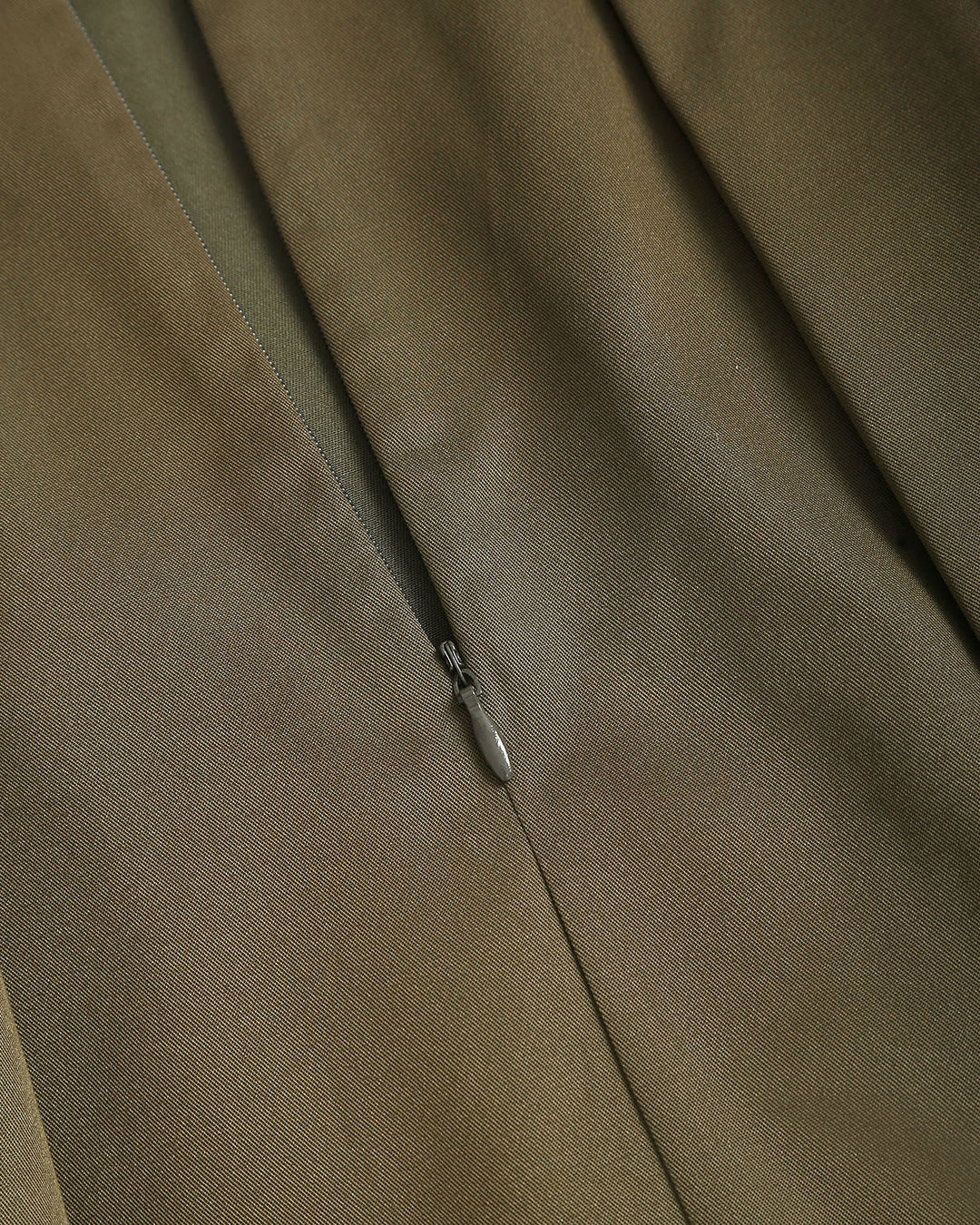 SALE | Army Green Pleated A-Line Midi Skirt