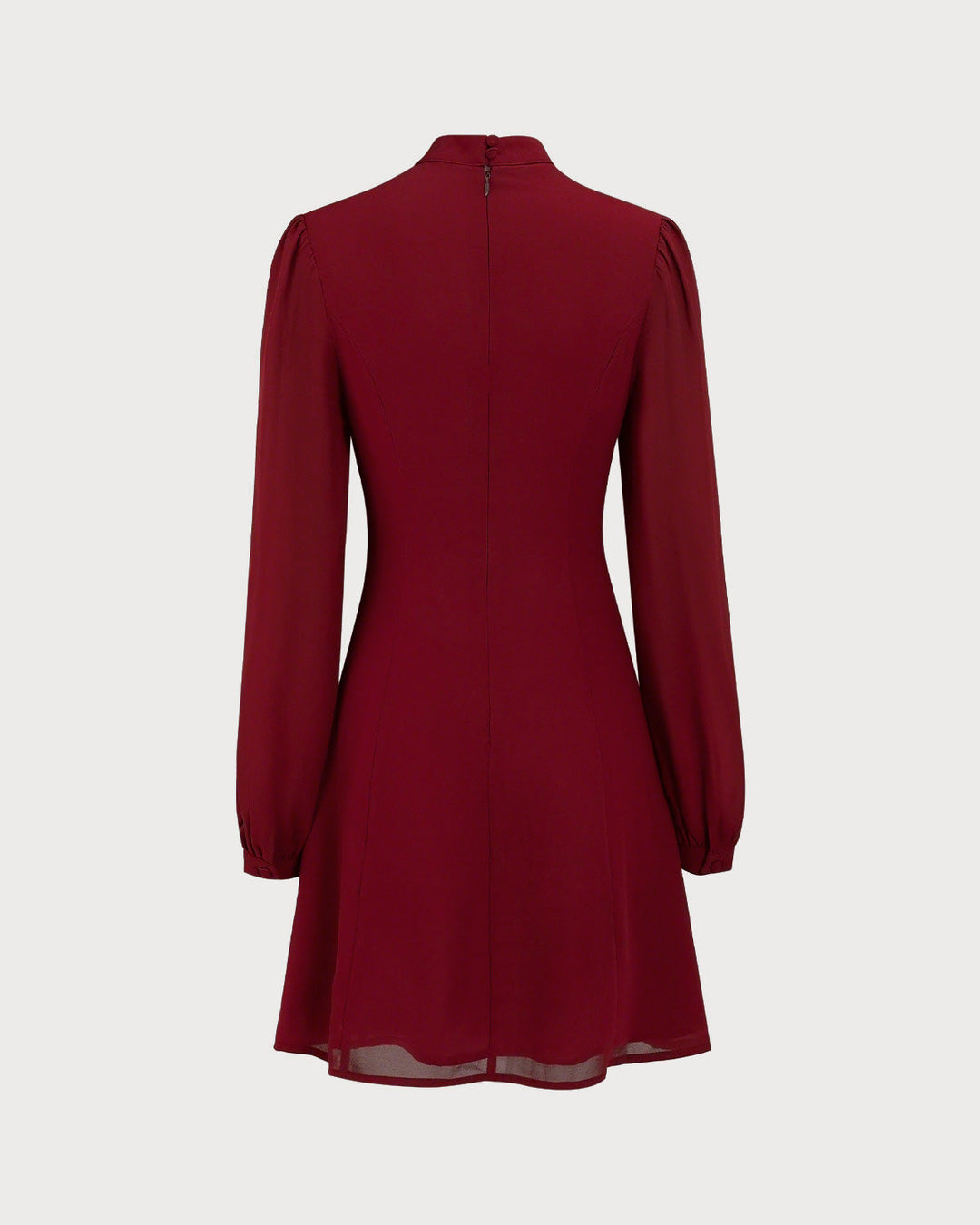 SALE | Red Mock Neck See-Through Mini Dress