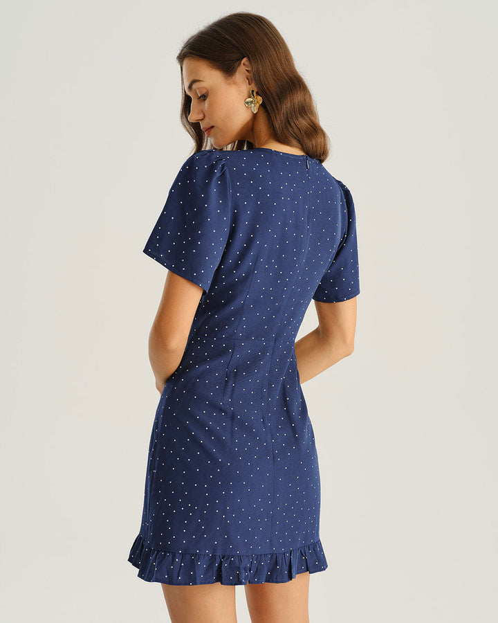 SALE | Blue Polka Dot Mini Dress
