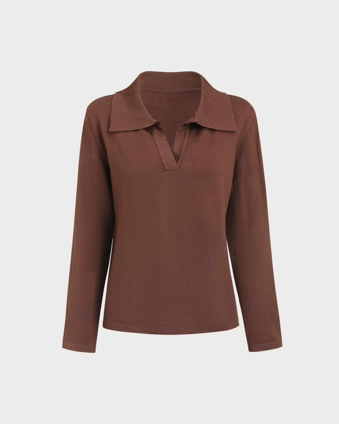 SALE | Brown Collared Knit Tee