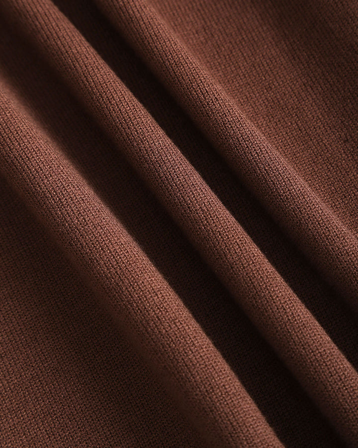 SALE | Brown Collared Knit Tee