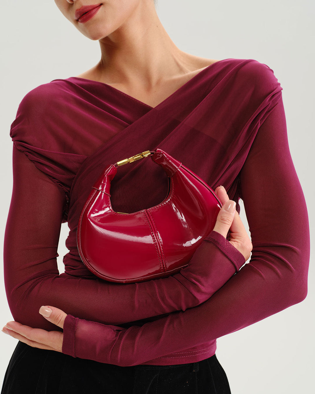 SALE | Red PU Leather Handbag