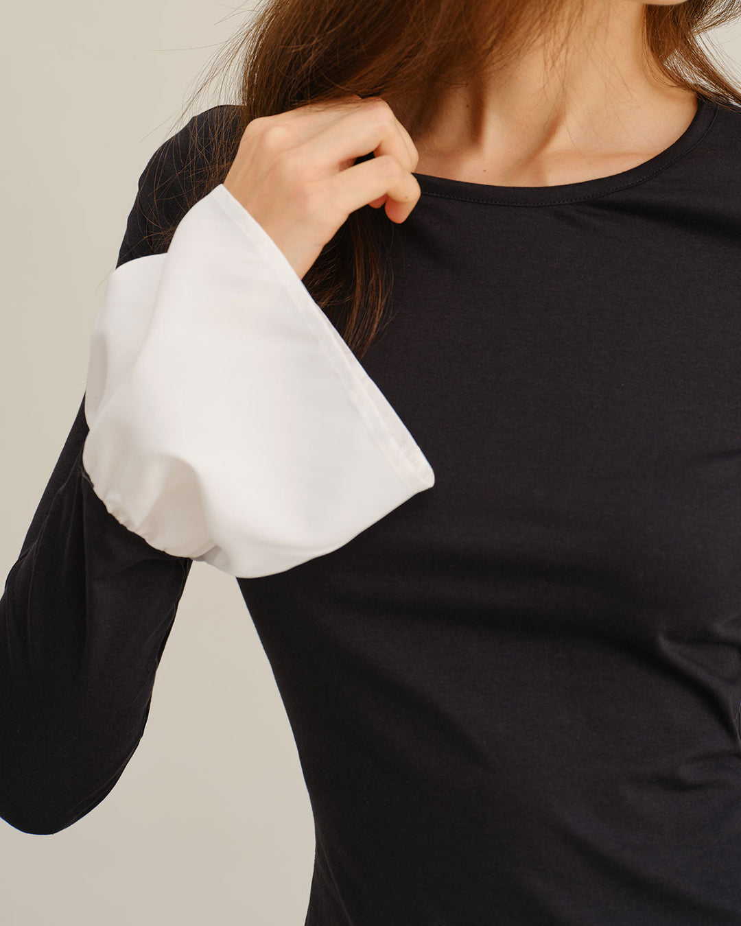 SALE | Black Contrasting A-Line Ruffle Mini Dress