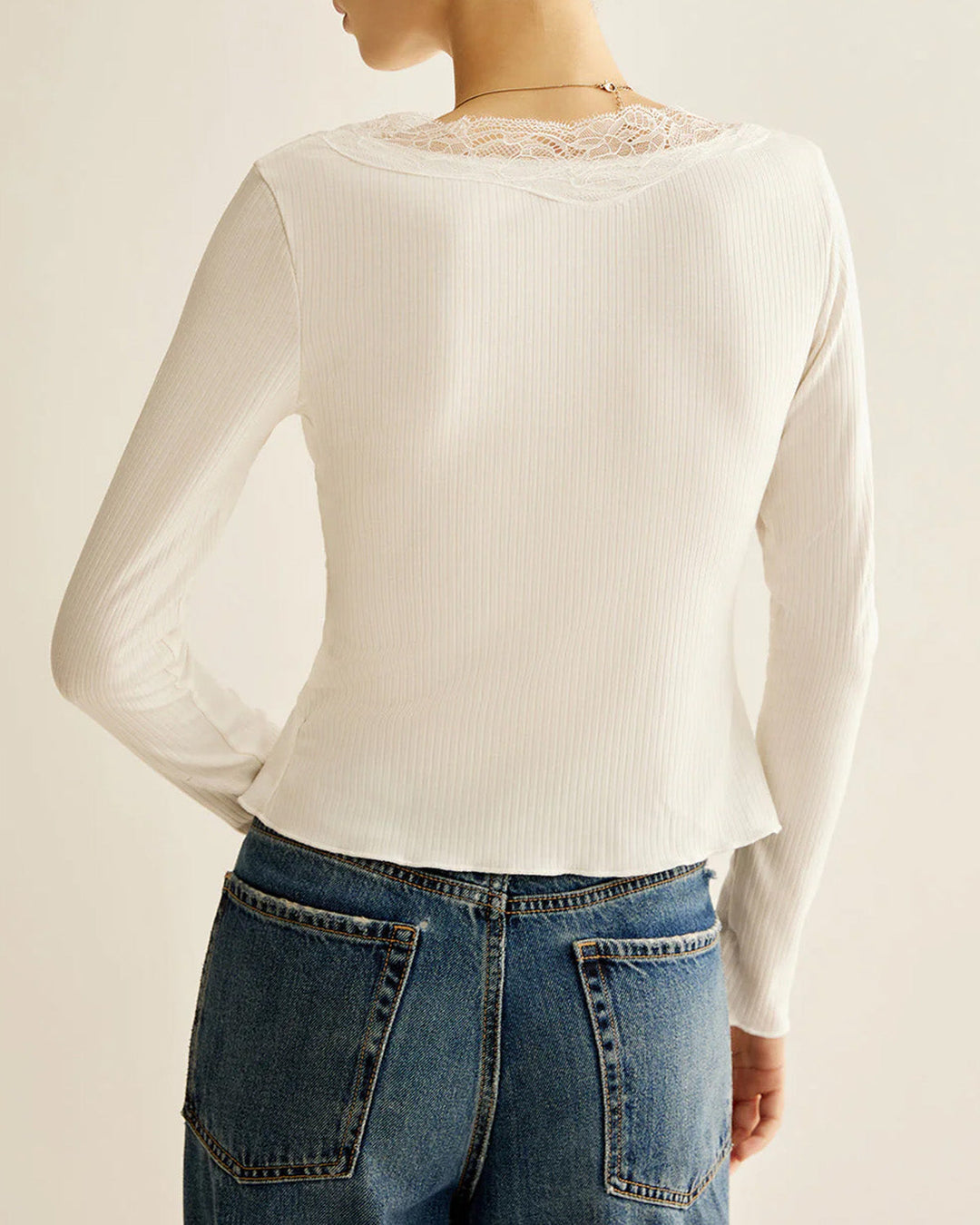 SALE | White V Neck Knit Cardigan