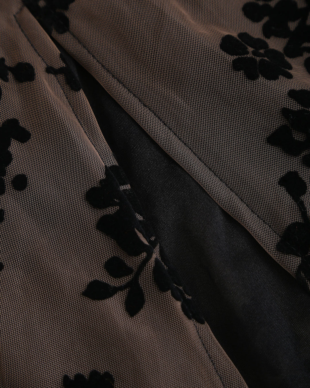 SALE | Coffee Floral A-Line Slip Midi Dress