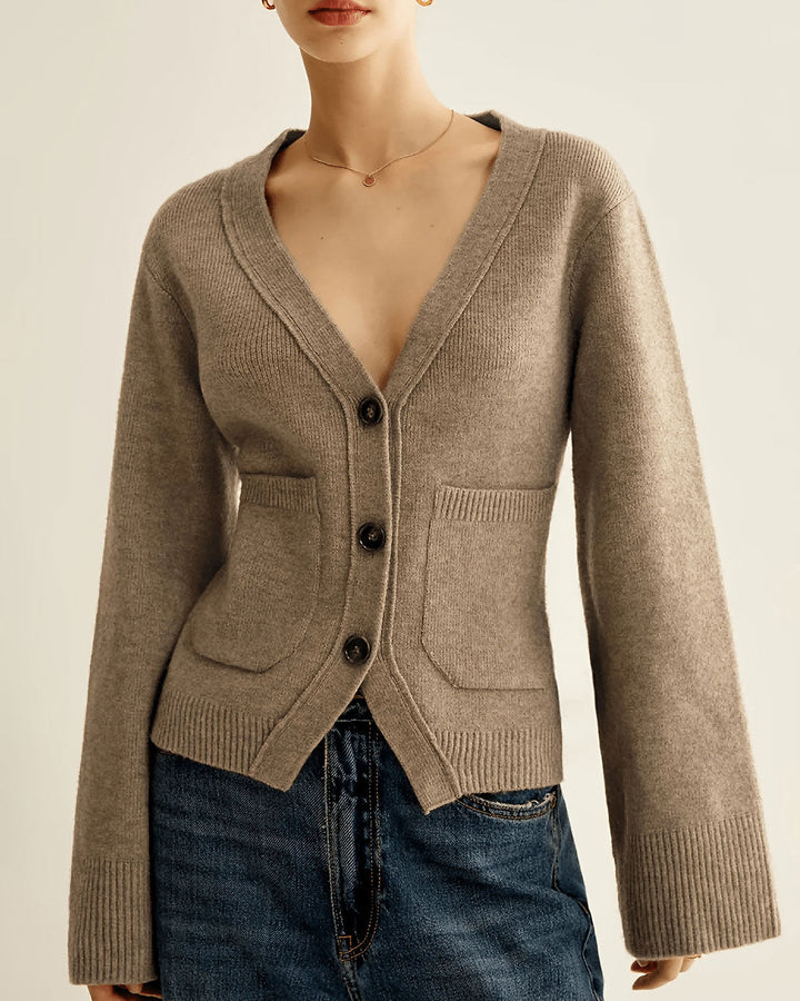 SALE | Camel Single Breasted Knit Cardigan