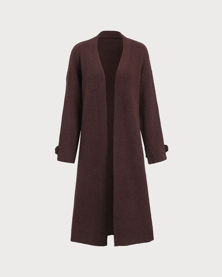 SALE | Coffee Knit Long Cardigan