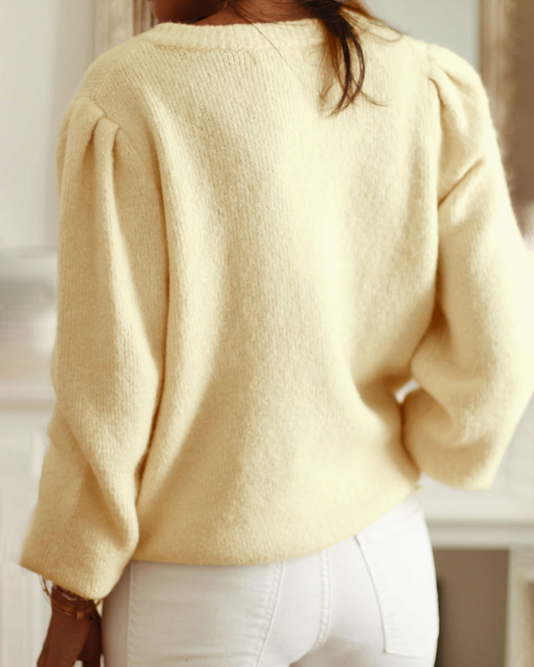 SALE | Apricot Round Neck Knit Cardigan