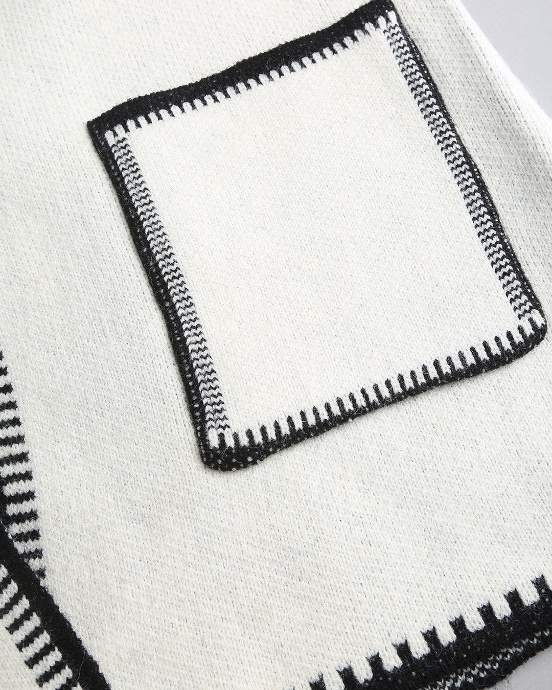 SALE | White Contrasting Drawstring Cardigan