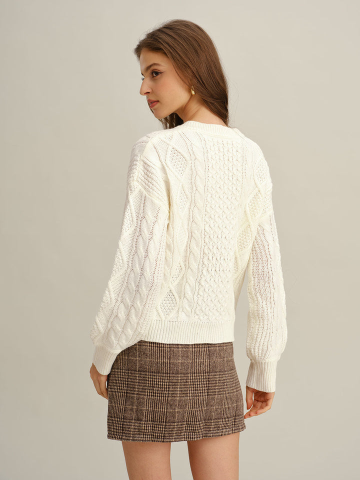 SALE | Beige V Neck Sweater